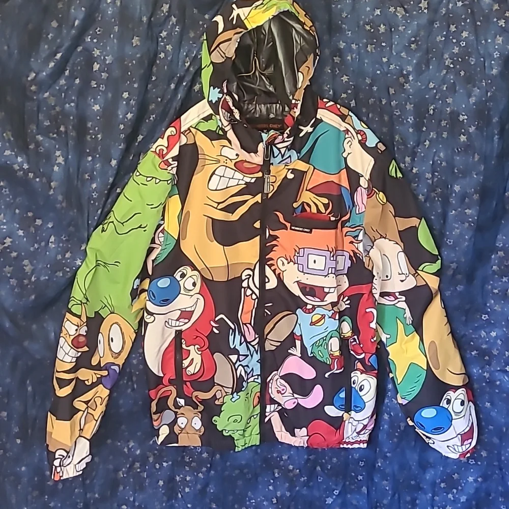 Members Only x Nickelodeon [+ Dolls Kill] Unisex 90s Cartoons Windbreaker Jacket - Picture 5 of 17